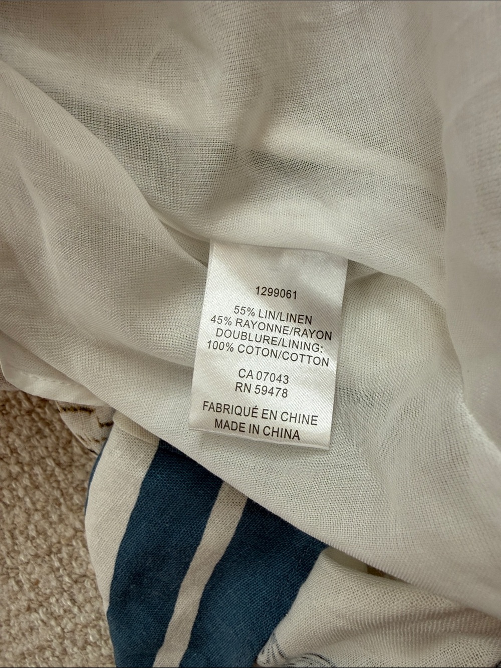 Christian Lacroix White Linen Maxi Dress with Blue Coastal Shell Motif - Picture 9 of 9
